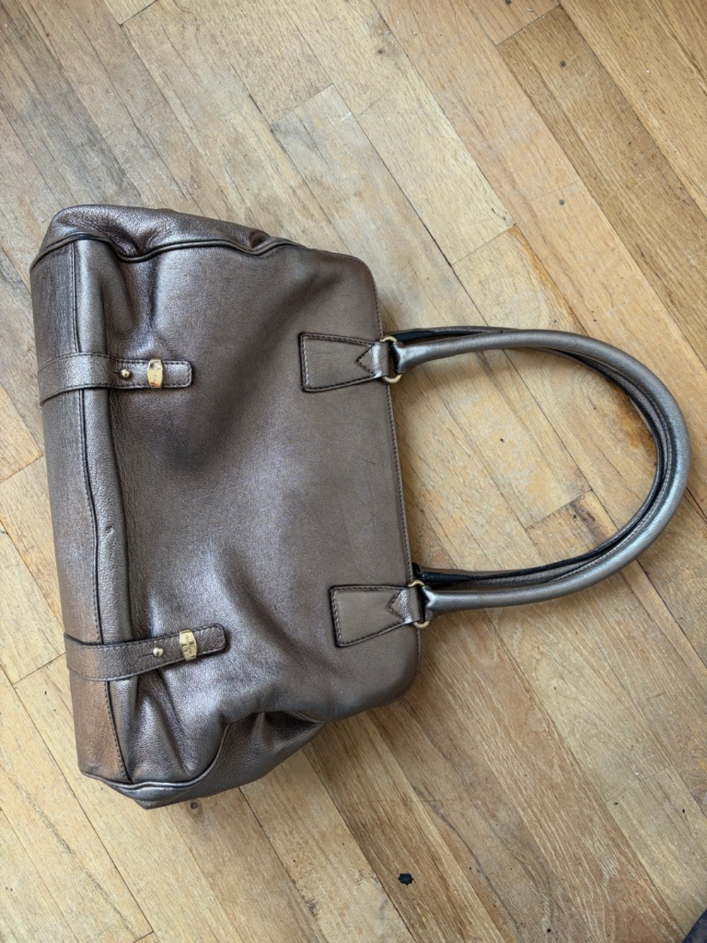 Silver MAX MARA Leather Tote Handbag